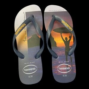 Havaianas Men's 9/10 Hype Flip Flop Purple Beach Rubber Sandals New